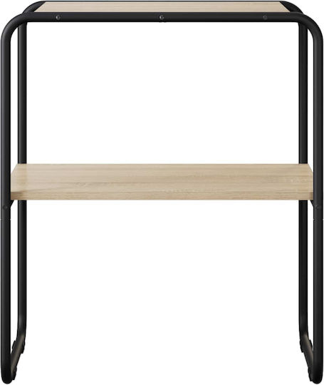 Console Table Made of Wood & Metal Oak L60xW42.5xH70cm