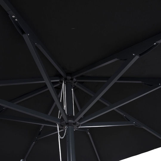 HomeMarkt Ανταλλακτικό Ύφασμα Ομπρέλας Μαύρο 2.2x2.2m