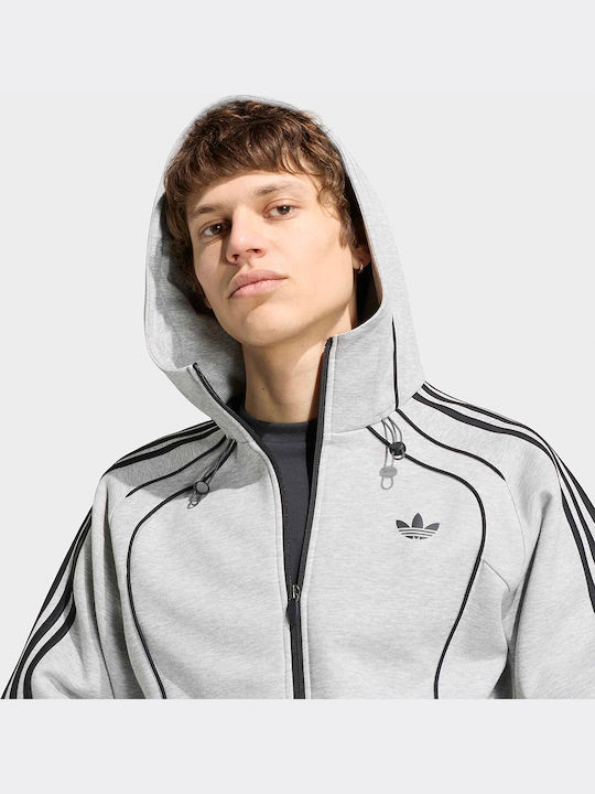 Teamgeist Herren-Sportjacke mit Kapuze Grau
