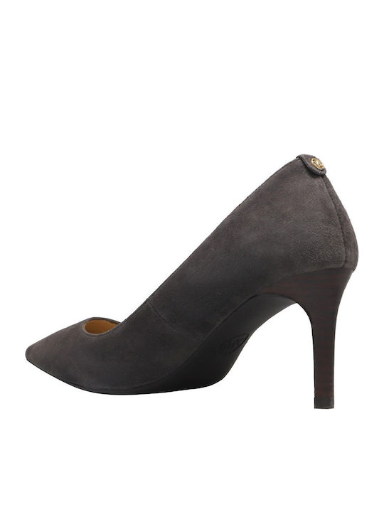 Suede Heels with Medium Heel Brown
