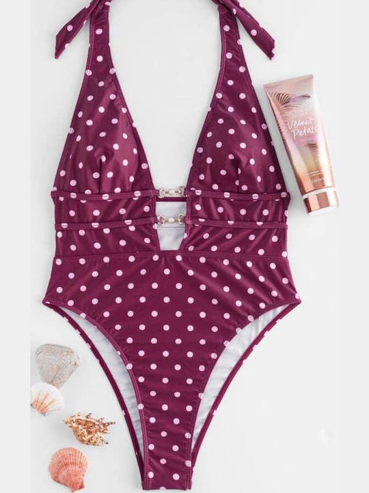 Costum De Baie Întreg Bordo
