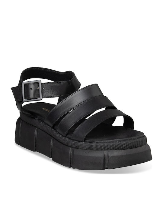 Women's Flat Sandals Flatforms Black