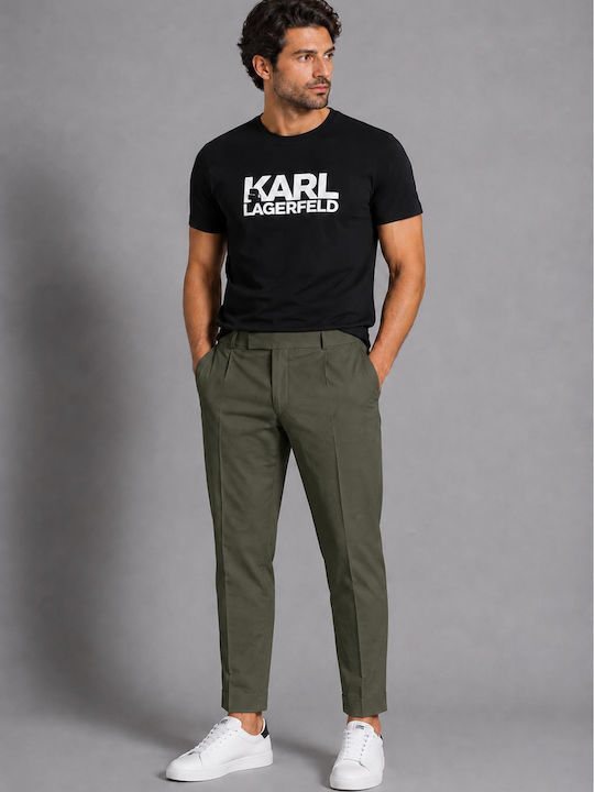 Παντελόνι Κοστουμιού σε Slim Εφαρμογή Khaki