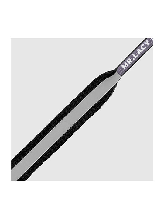 Mr.Lacy Κορδόνια Παπουτσιών Ελαστικά Black/White 2τμχ 130cm
