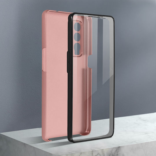 Avizar 360 Case Oppo Find X3 Neo Flexible Front & Rigid Back Champagne Pink