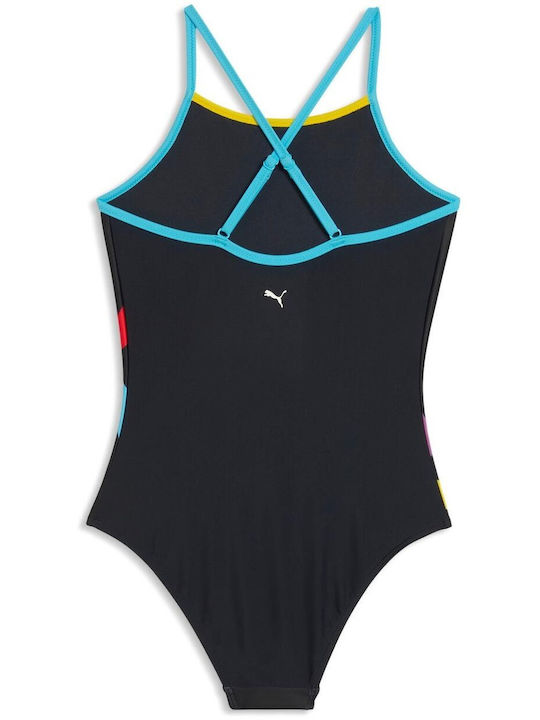 PUMA Placed Print Παιδικό Μαγιό Ολόσωμο Red PUMA Placed Print Παιδικό Μαγιό Ολόσωμο Red