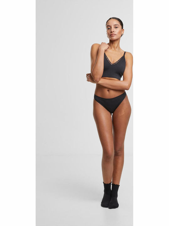 Chiloți Pentru Femei Slip 3Pack Negru/negru/negru
