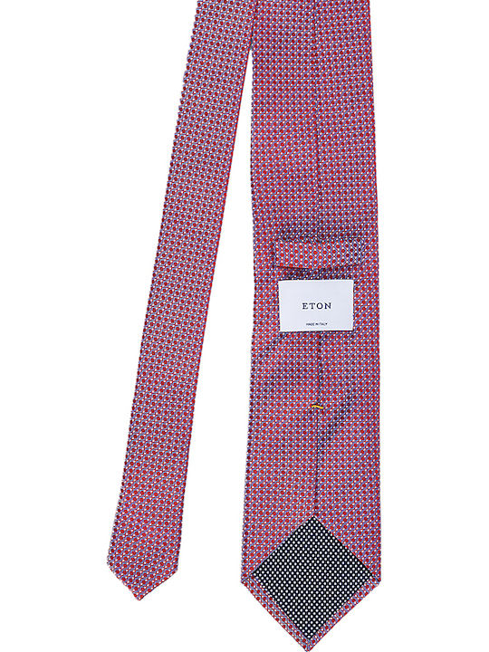 Eton Shirts Ανδρική Γραβάτα Μεταξωτή με Σχέδια σε Κόκκινο Χρώμα Eton Shirts Ανδρική Γραβάτα Μεταξωτή με Σχέδια σε Κόκκινο Χρώμα