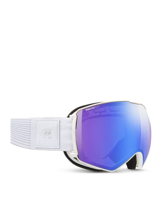 Julbo Μάσκα Σκι & Snowboard Ενηλίκων Λευκή με Φακό Φωτοχρωμικό σε Μπλε Χρώμα