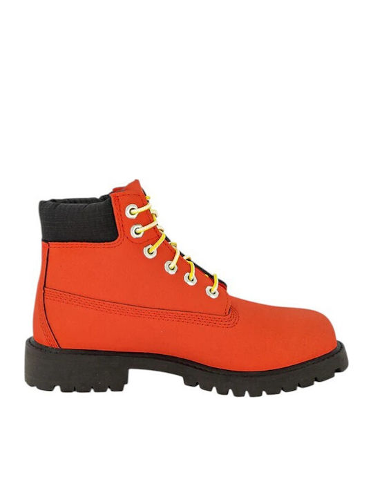 Leder Kinderstiefel Orange