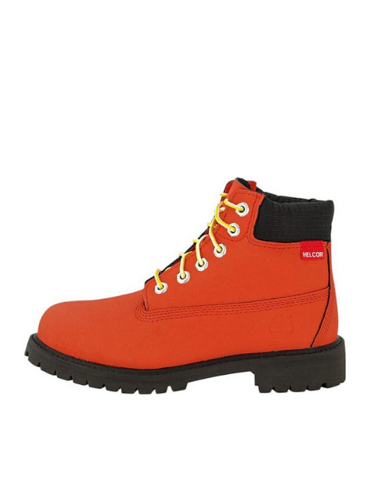 Leder Kinderstiefel Orange
