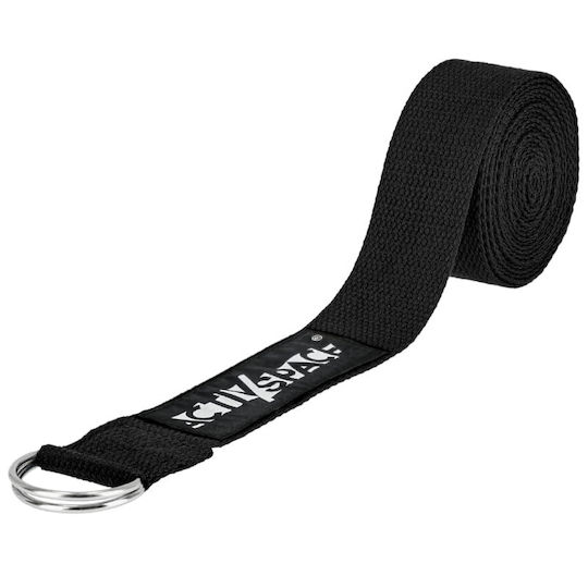 Durable Yoga Strap 300x3.8cm Black