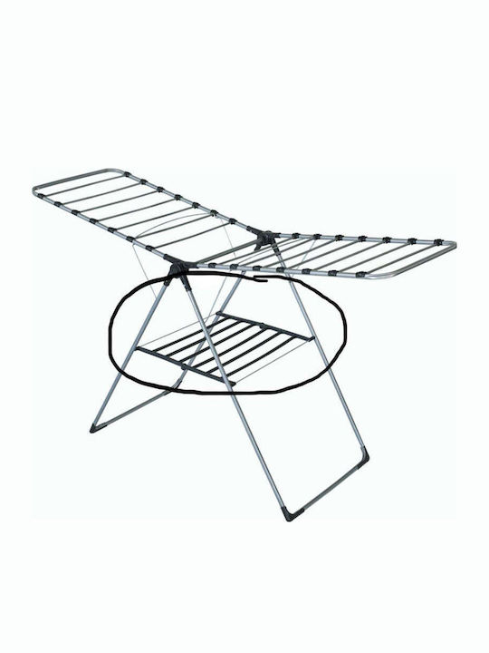 SteweHome Folding Floor Clothes Drying Rack Made of Plastic for Garden 57cm