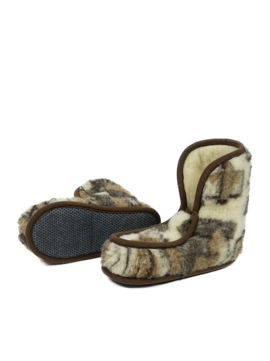 Winter Men's Slippers Beige