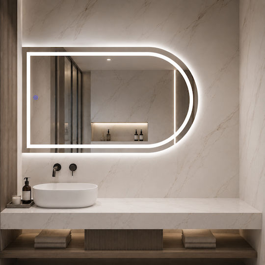 Futura Καθρεφτης Μπανιου Led Arch Design 90x60cm