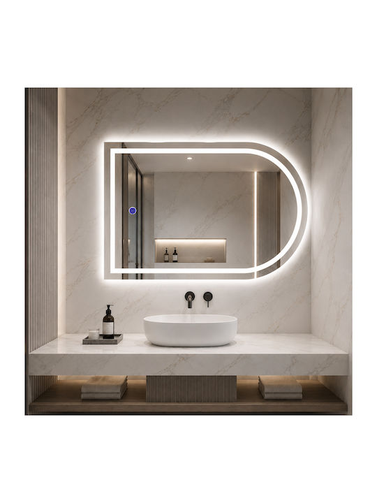 Futura Καθρεφτης Μπανιου Led Arch Design 90x60cm