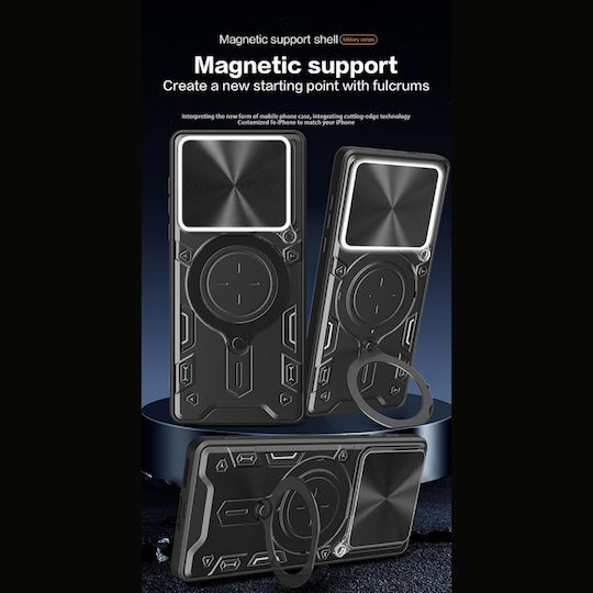Husă Motorola Edge 70 Pro Inel Magnetic Protecție Cameră Set Autocolant Camguard Pro Albastru