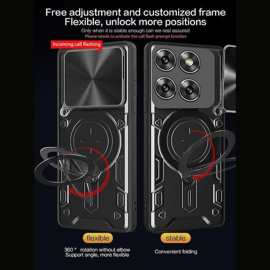 Husă Motorola Edge 70 Pro Inel Magnetic Protecție Cameră Set Autocolant Camguard Pro Albastru