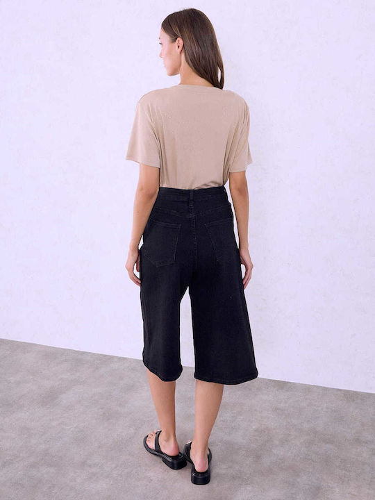 Celestino Jorts Denim High Waist Loose Fit Black Celestino Jorts Denim High Waist Loose Fit Black