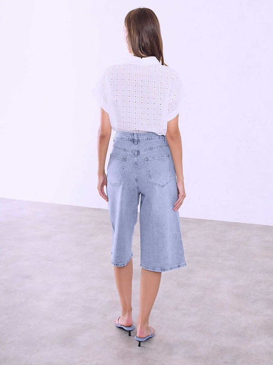 Celestino Jorts Βαμβάκι Loose Fit Μπλε Ανοιχτό