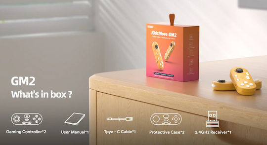 Mecool KidzMove GM2 Ασύρματο Gamepad Κίτρινο