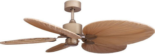 Gruppe Palm Leaves Ανεμιστήρας Οροφής 132cm Καφέ