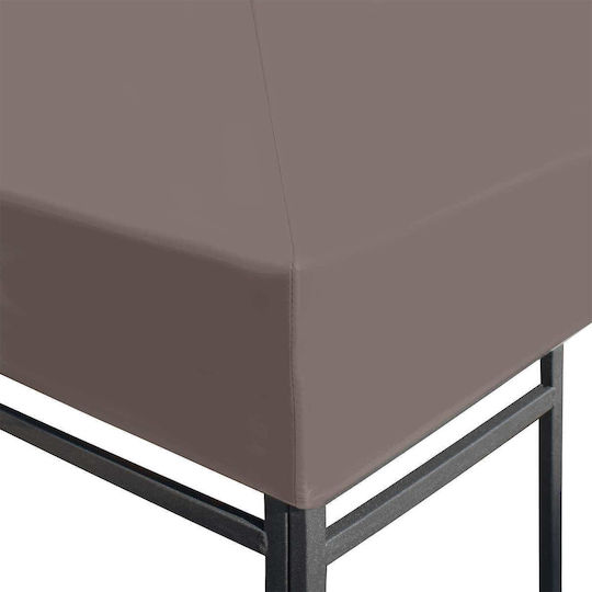 vidaXL Κάλυμμα για Κιόσκι Καφέ 3x3m