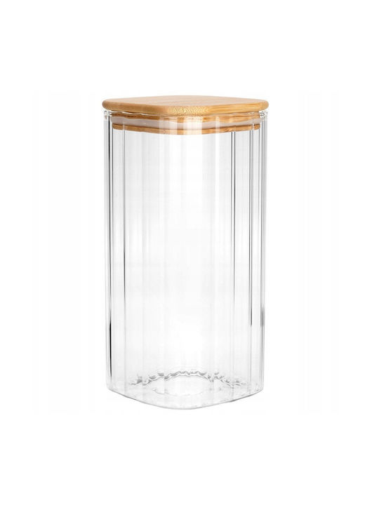 Vilde Glass Transparent Jar for Coffee / Pasta with Lid 1600ml