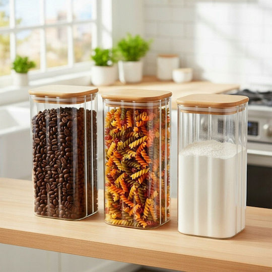 Vilde Vase Für Kaffee / Nudeln Mit Deckel Glas Transparent 1600ml