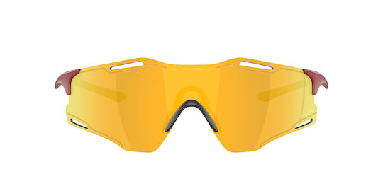 Oakley Cycling Glasses Cybr Zero with Gold Frame and Multicolour Lenses