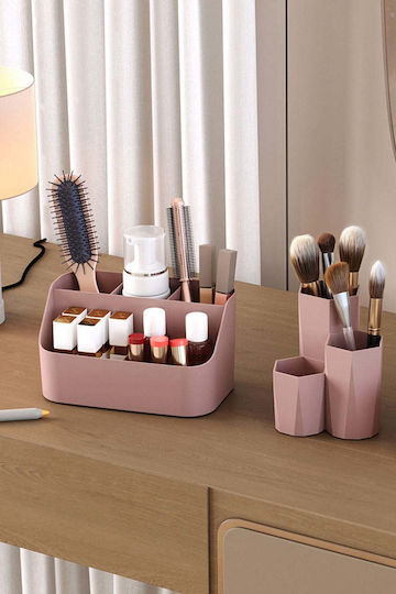 SteweHome Make-up Zubehör Set Badezimmer Organisation 5 Fächer Türkis 19.2x10.5x10.2 cm