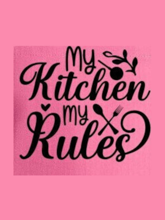 Pop Culture My Kitchen My Rules Kitchen Apron Pink 75x90cm P063292137F1