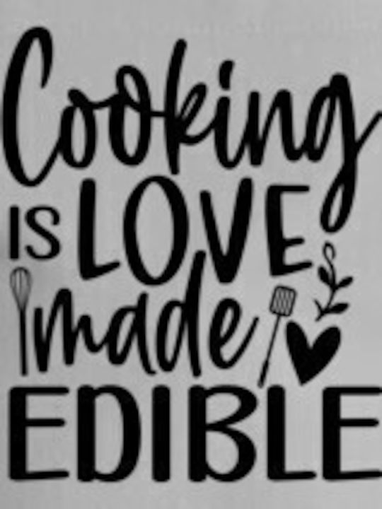 Pop Culture Cooking Is Love Made Edible Schürze Küche Grau 75x90cm P063222136F1