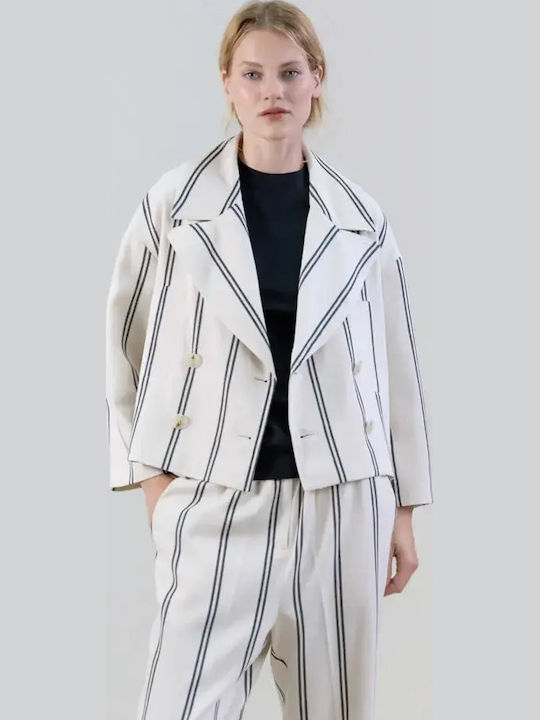 Psophia Kurz Damen Blazer Ivory
