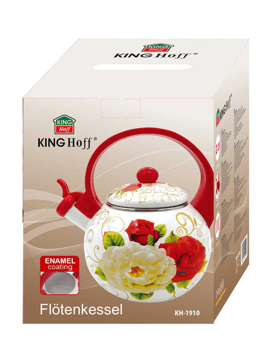 KING Hoff Βραστήρας Εμαγιέ Ροζ 2000ml