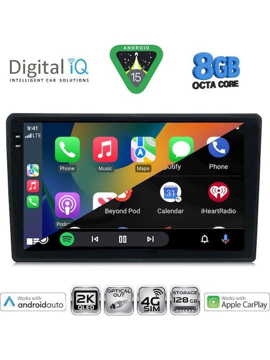 Digital IQ Car Audio System for Citroen C4 / DS4 2018 (Bluetooth/USB/WiFi/GPS/Apple CarPlay/Android Auto) with 10" Touch Screen