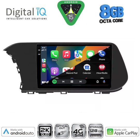 Digital IQ Car Audio System for Hyundai i20 / Bayon 2020 (Bluetooth/USB/WiFi/GPS/Apple CarPlay/Android Auto) with 10" Touch Screen
