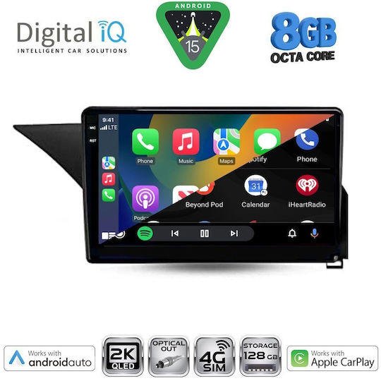 Digital IQ Car Audio System for Mercedes-Benz E Class 2012-2014 (Bluetooth/USB/AUX/WiFi/GPS/Apple CarPlay/Android Auto) with 10" Touch Screen