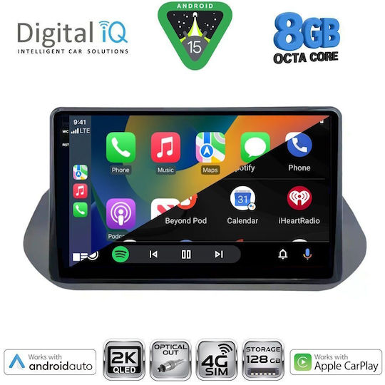 Digital IQ Car Audio System for Nissan Qashqai 2021 Bluetooth USB WiFi GPS Apple CarPlay Android Auto with 10" Touch Screen