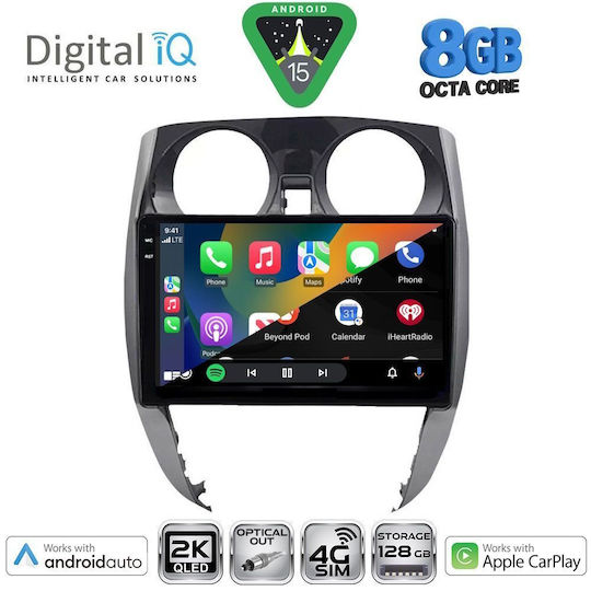 Digital IQ Ηχοσύστημα Αυτοκινήτου για Nissan Note 2012-2020 (Bluetooth/USB/WiFi/GPS/Apple-Carplay/Android-Auto) με Οθόνη Αφής 10"