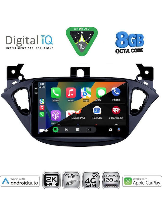 Digital IQ Car Audio System for Opel Adam / Corsa 2014-2019 Bluetooth USB WiFi GPS Apple CarPlay Android Auto with 9" Touch Screen
