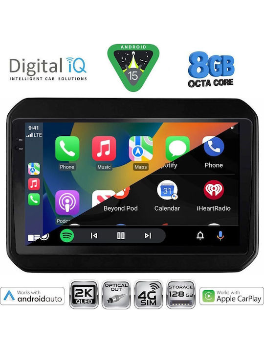 Digital IQ Car Audio System for Suzuki Ignis 2016 (Bluetooth/USB/WiFi/GPS/Apple CarPlay/Android Auto) with 9" Touch Screen