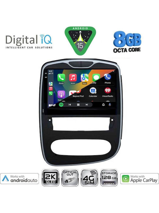 Digital IQ Car Audio System for Renault Clio 2016-2019 Bluetooth USB WiFi GPS Apple CarPlay Android Auto with 10" Touch Screen