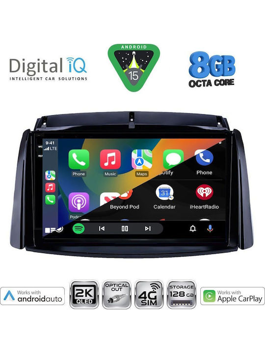 Digital IQ Car Audio System for Renault Koleos 2006-2016 Bluetooth USB WiFi GPS Apple CarPlay Android Auto with 9" Touch Screen