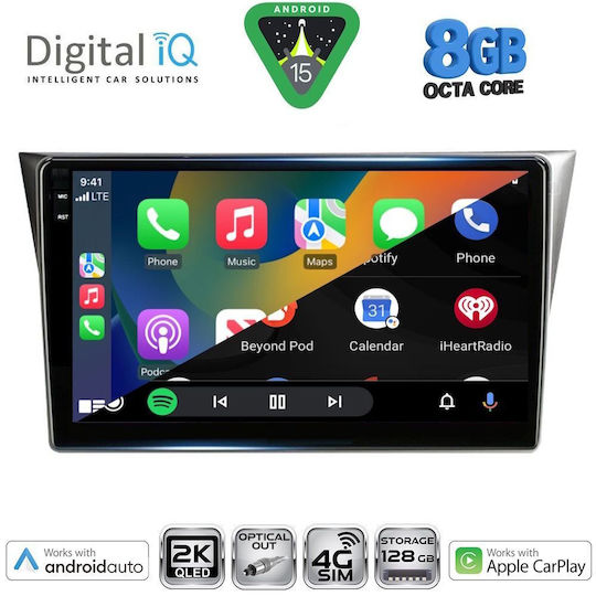 Digital IQ Car Audio System for Subaru Impreza 2002-2008 Bluetooth USB WiFi GPS Apple CarPlay Android Auto with 9" Touch Screen