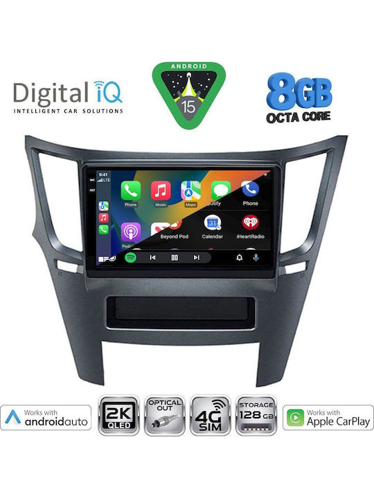 Digital IQ Car Audio System for Subaru Legacy / Outback 2009-2014 (Bluetooth/USB/WiFi/GPS/Apple CarPlay/Android Auto) with 9" Touch Screen