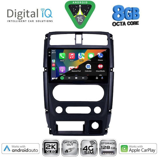 Digital IQ Car Audio System for Suzuki Jimny 2007-2017 Bluetooth USB WiFi GPS Apple CarPlay Android Auto with 9" Touch Screen