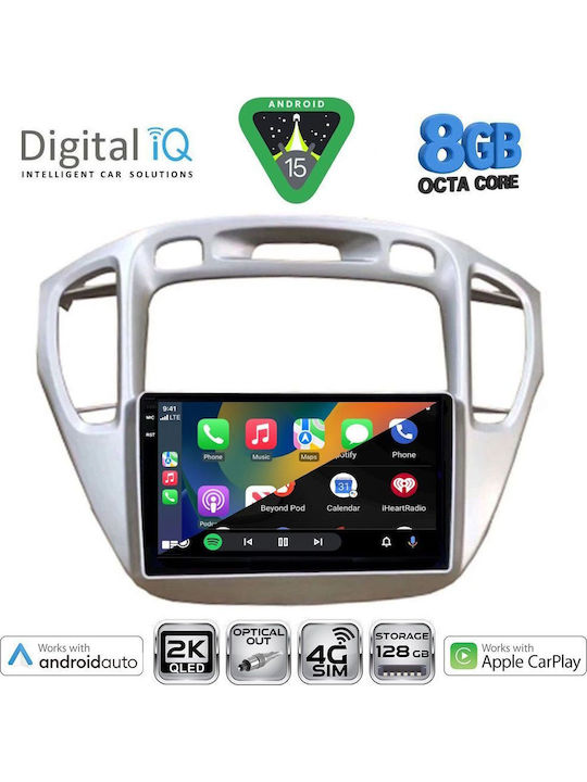 Digital IQ Car Audio System for Toyota Highlander 2002-2009 Bluetooth USB WiFi GPS Apple CarPlay Android Auto with 9" Touch Screen