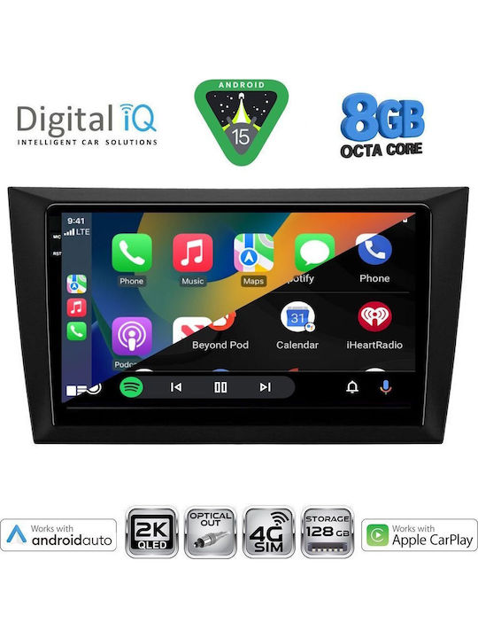 Digital IQ Car Audio System for Volkswagen Golf 2009-2012 with Clima (Bluetooth/USB/WiFi/GPS/Apple CarPlay/Android Auto) with 9" Touch Screen