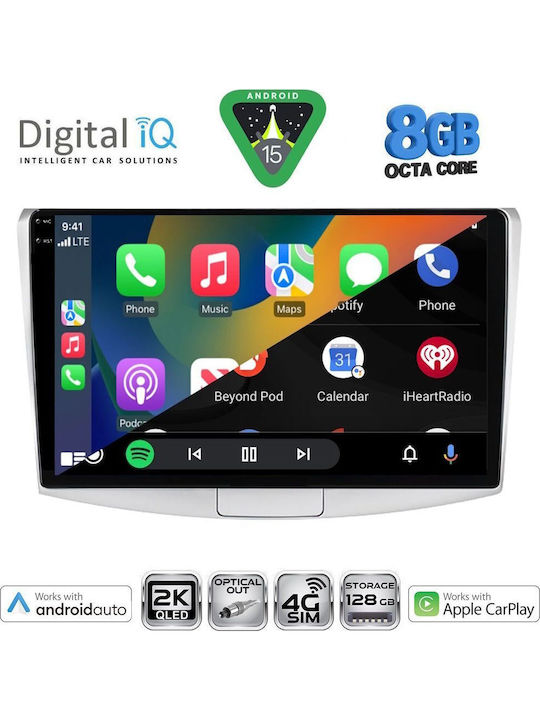 Digital IQ Car Audio System for Volkswagen Passat 2010-2015 with Clima (Bluetooth/USB/WiFi/GPS/Apple CarPlay/Android Auto) with 10" Touch Screen